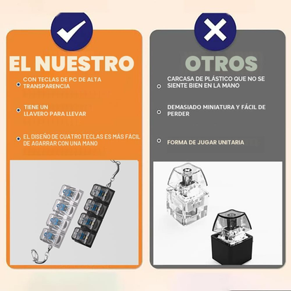 Llavero con Teclado Luminoso Anti Estrés